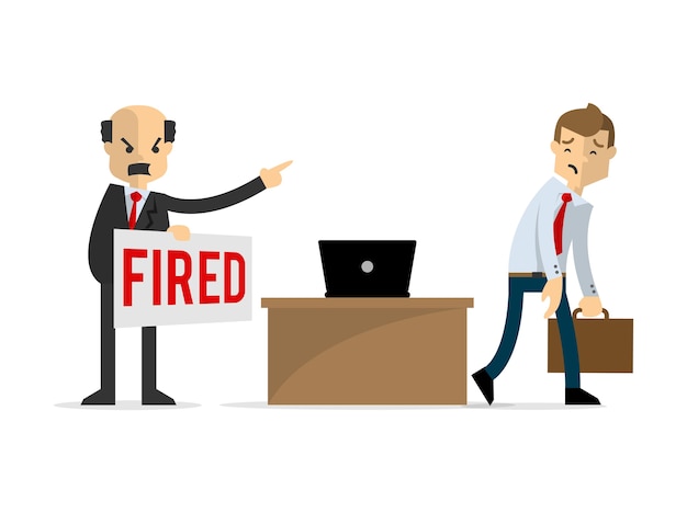 Premium Vector Businessman Getting Fired