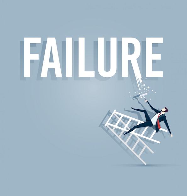 businessman-painting-the-word-failure-premium-vector