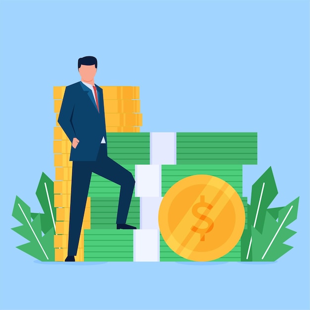 premium-vector-businessman-stand-with-style-next-to-money