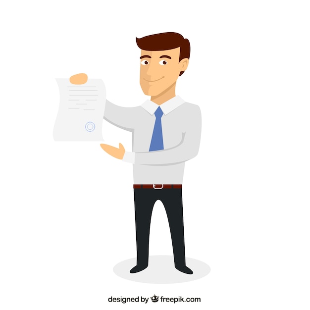 Businessman with a document