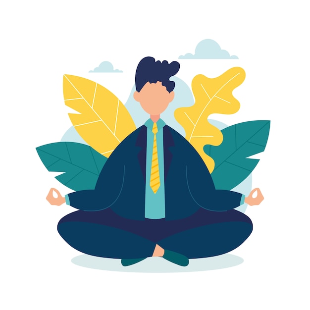 Download Free Businessman In Yoga Pose Businessman In Zen State Meditation Use our free logo maker to create a logo and build your brand. Put your logo on business cards, promotional products, or your website for brand visibility.