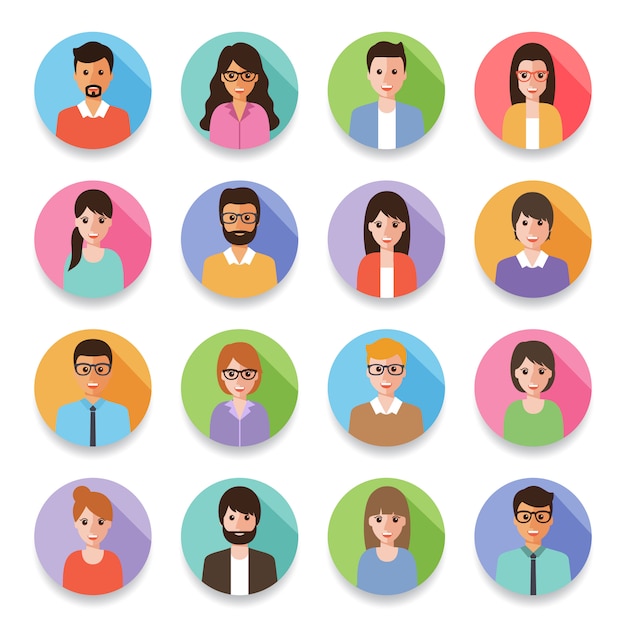 Premium Vector | Businessmen and business women avatars.