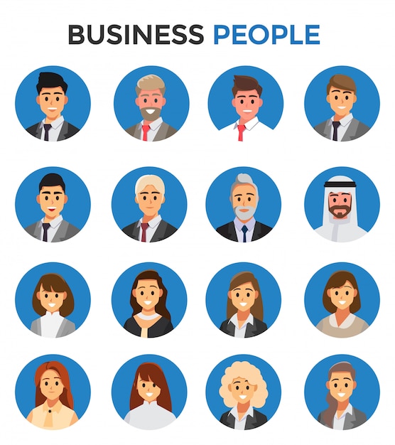 ビジネスマンのコンサルティングビジネス人々のコンセプト漫画イラスト プレミアムベクター