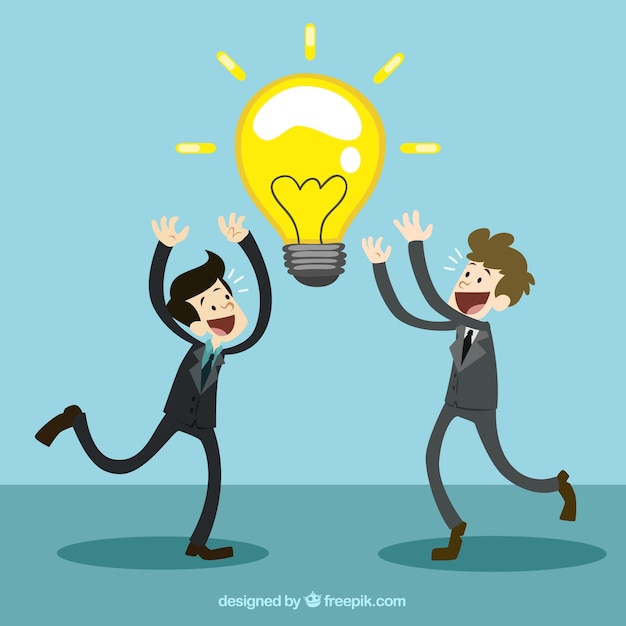 Businessmen With A Great Idea Vector Free Download