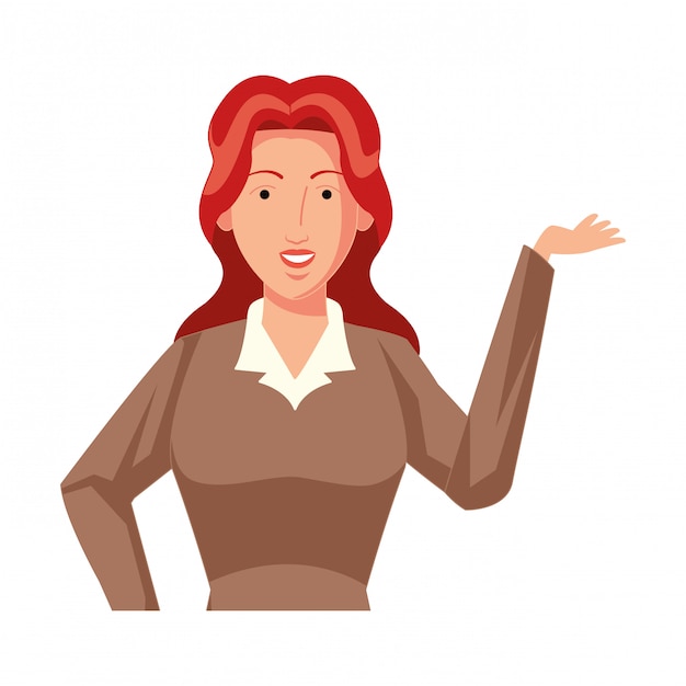 Premium Vector Businesswoman Avatar Cartoon Character Profile