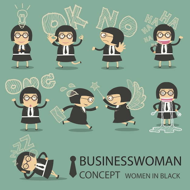 Businesswoman character collection