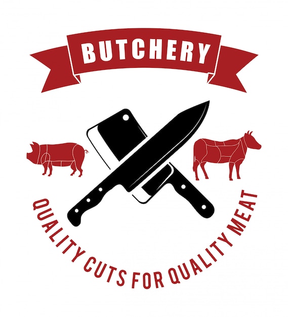 Premium Vector | Butchery or butcher theme