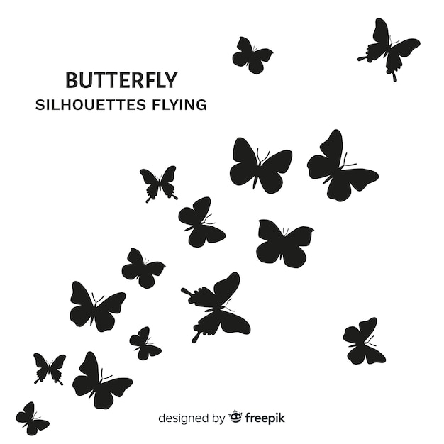 Butterflies flying background | Free Vector