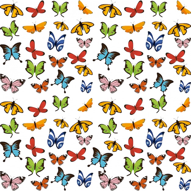 Premium Vector | Butterflies flying