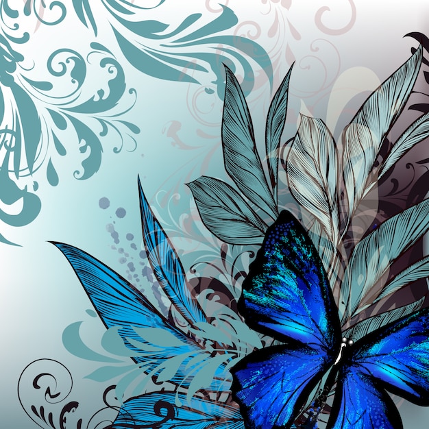 Download Butterfly background design | Premium Vector