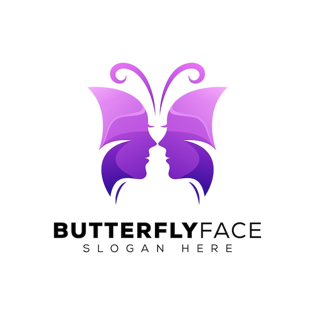 Premium Vector Butterfly Face Logo Beauty Woman Logo Beauty With Butterfly Logo Concept