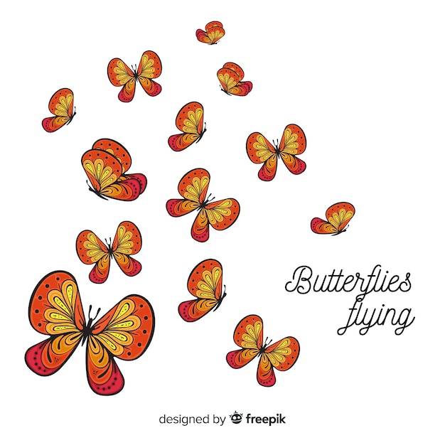 Free Vector | Butterfly flying