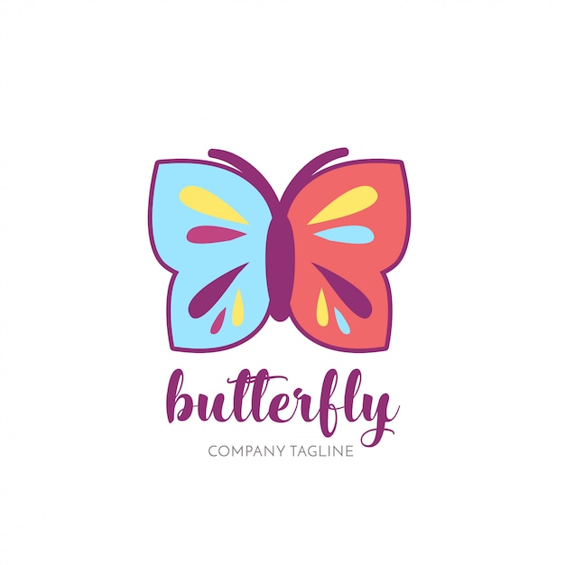 Download Butterfly logo vector. | Premium Vector