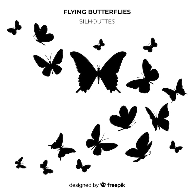 Free Free 295 Flying Butterfly Silhouette Svg SVG PNG EPS DXF File