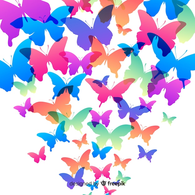 Download Butterfly swarm background | Free Vector