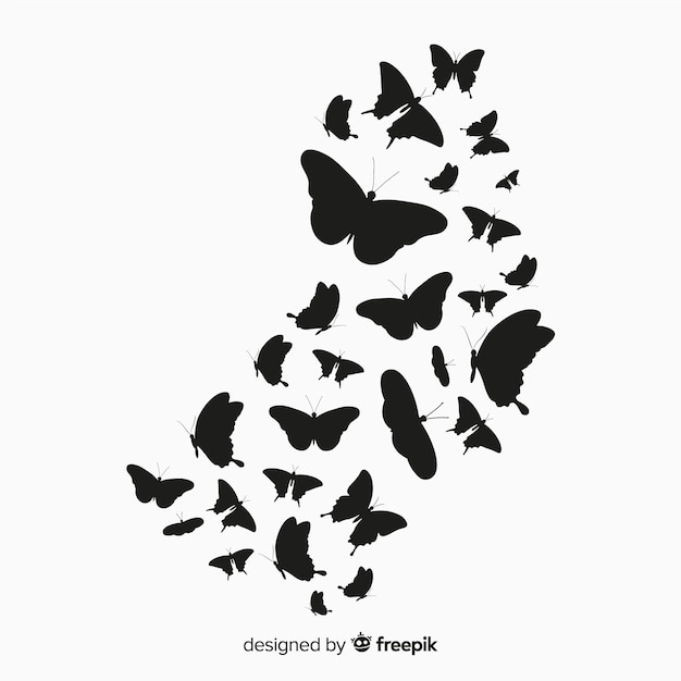 Download Butterfly swarm background | Free Vector