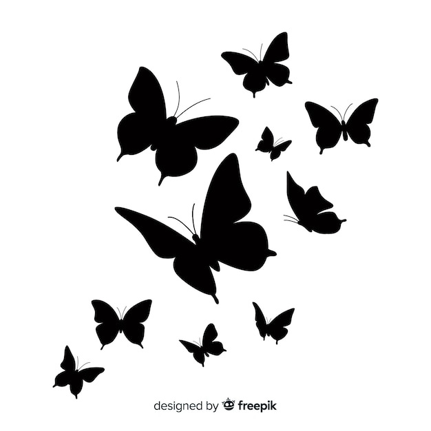 Free Free 176 Butterfly Swarm Silhouette Butterfly Svg SVG PNG EPS DXF File