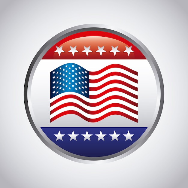 Download Button with usa flag icon Vector | Premium Download