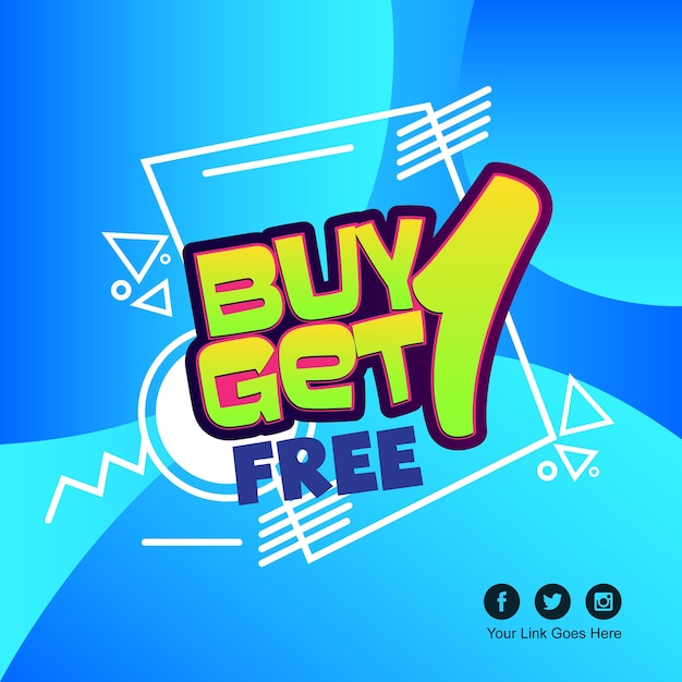 Premium Vector | Buy one get one free