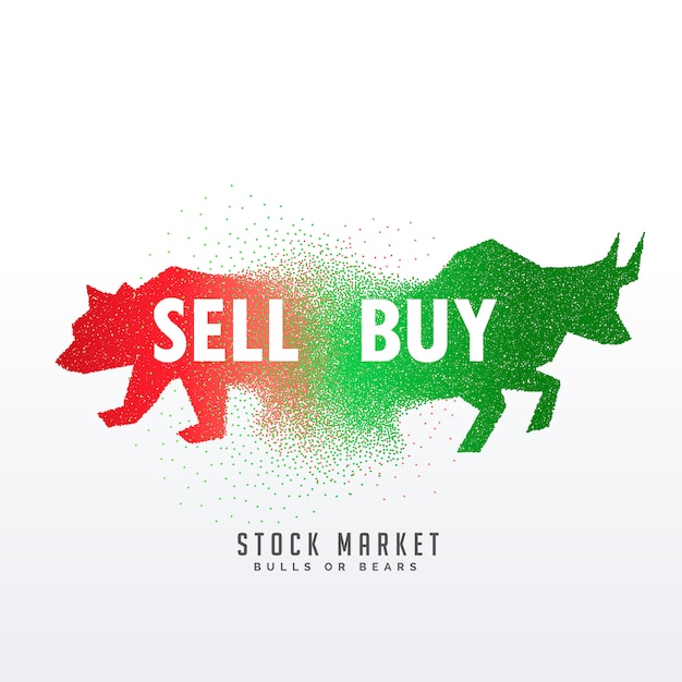Download Buy and sell concept design showing bull and bear | Free ...