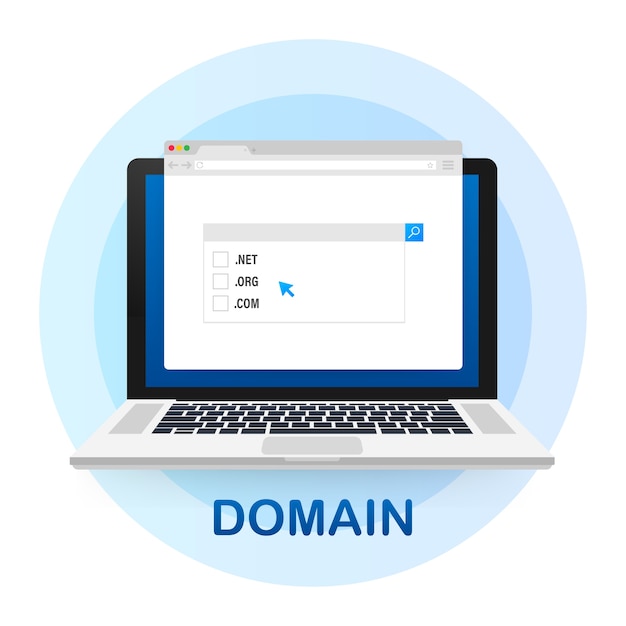 Buying web domains concept Premium Vector