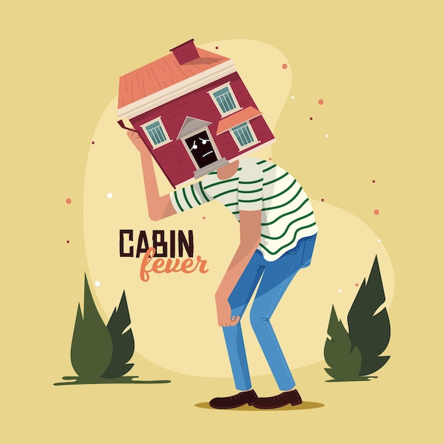 free-vector-cabin-fever-concept