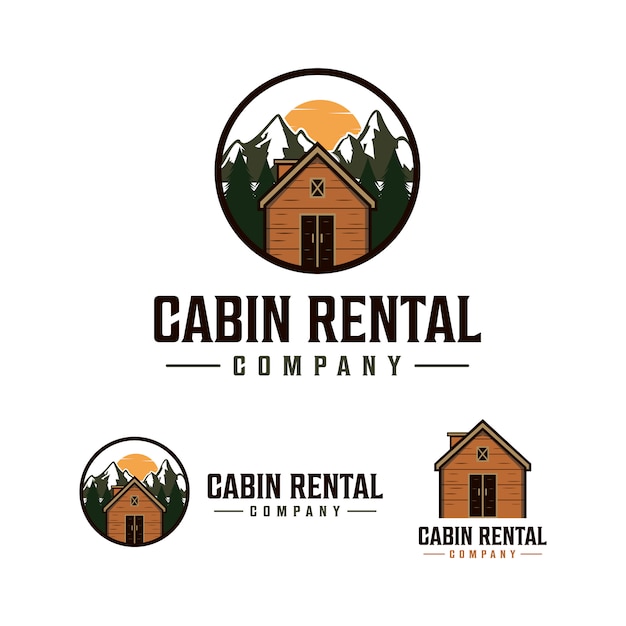 Download Free Cabin Rental Logo With Landscape Premium Vector Use our free logo maker to create a logo and build your brand. Put your logo on business cards, promotional products, or your website for brand visibility.