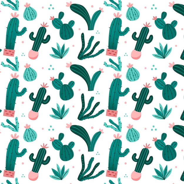 Free Vector Cactus pattern