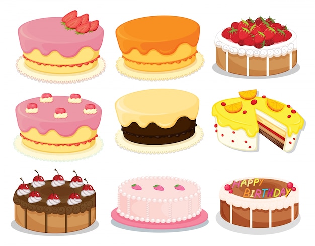 Download Cakes collection 2 | Premium Vector