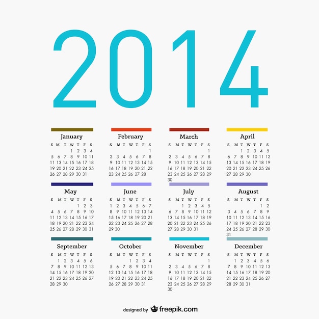 Free Vector Calendar 14