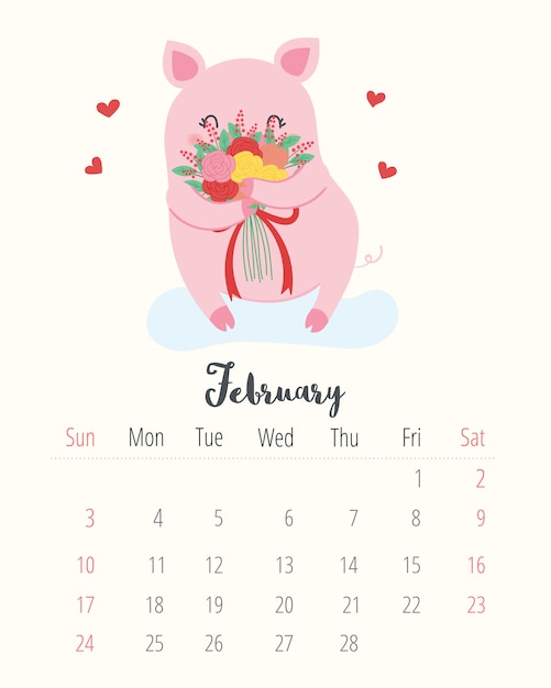 Premium Vector | Calendar 2019