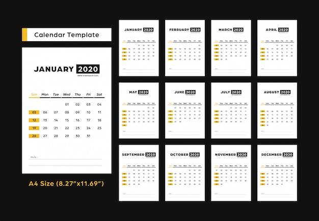 Download Free Calendar 2020 Simple Design Template Set Monthly Black Orange Use our free logo maker to create a logo and build your brand. Put your logo on business cards, promotional products, or your website for brand visibility.