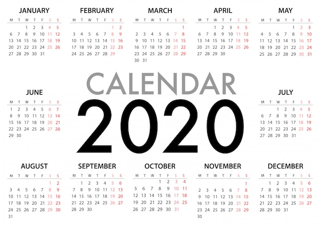 Download Free Calendar For 2020 Week Starts Monday Simple Design Template Use our free logo maker to create a logo and build your brand. Put your logo on business cards, promotional products, or your website for brand visibility.
