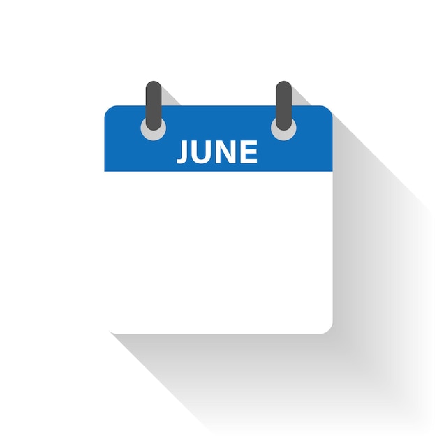 Premium Vector Calendar daily flat june month. vector isolated