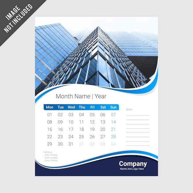 Premium Vector Calendar Design Template