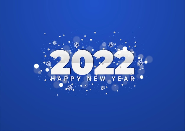 Premium Vector | Calendar header 2022 number with snowflakes and blurry ...