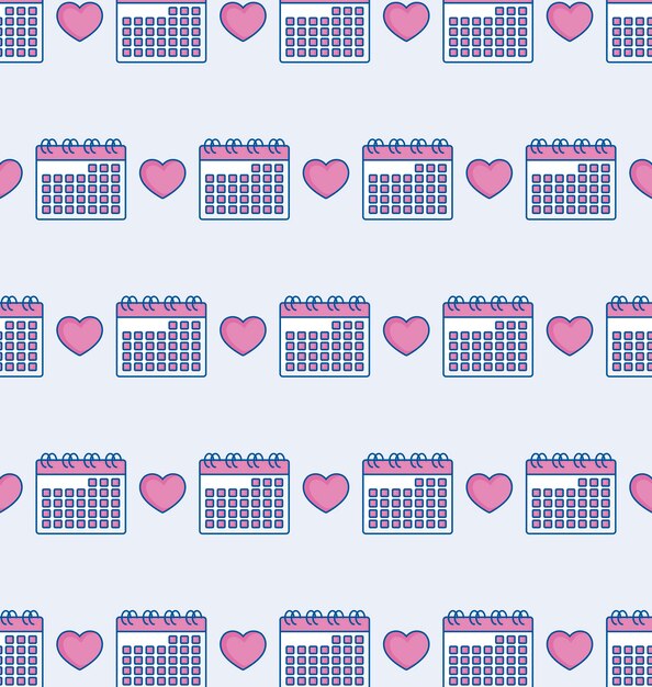 Premium Vector Calendar and heart design