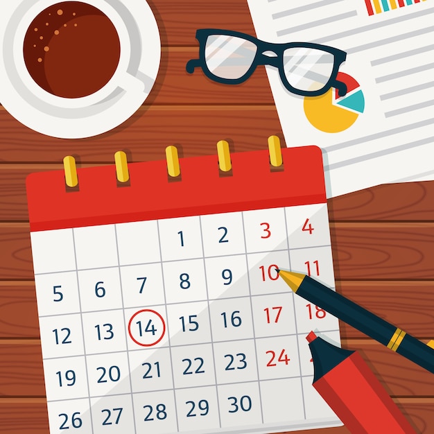 Calendar planning concept background Vector Premium Download