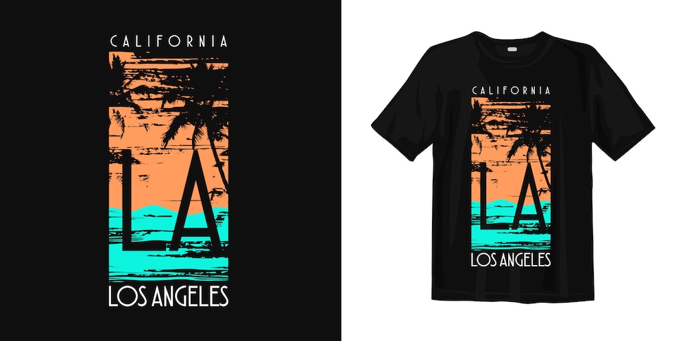 Premium Vector | California los angeles with palm silhouette