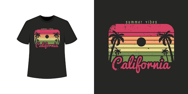 Premium Vector | California ocean beach t shirt style and trendy ...