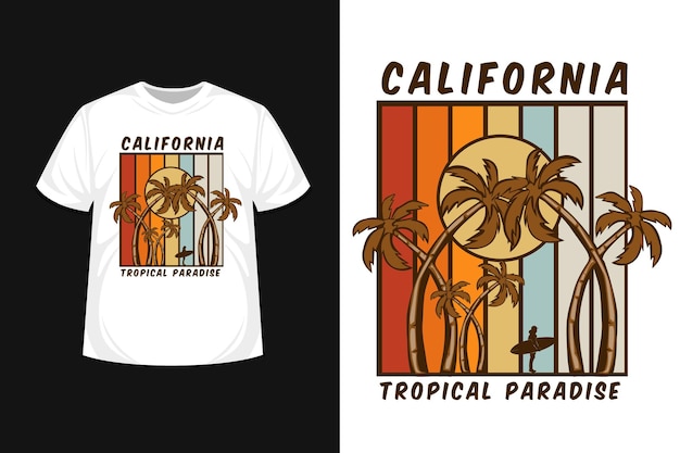 Premium Vector | California tropical paradise t shirt design beautiful ...