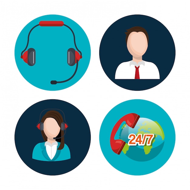 Call center design Vector | Free Download