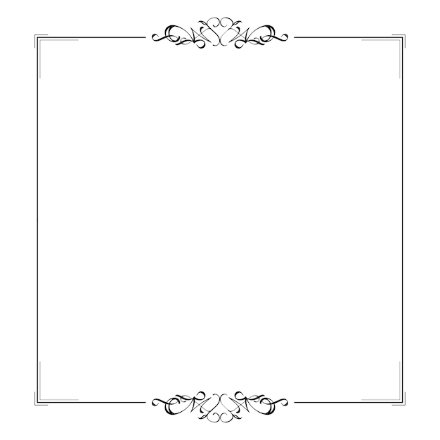 Download Calligraphic border divider frame | Premium Vector