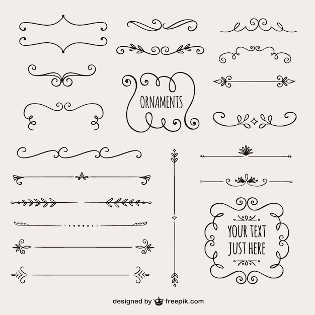 Calligraphic Border Vectors, Photos and PSD files Free Download