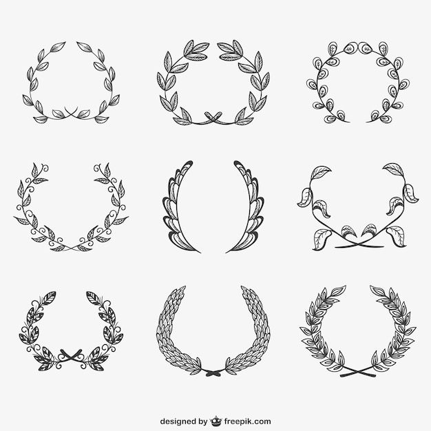 Download Calligraphic wreaths Vector | Free Download