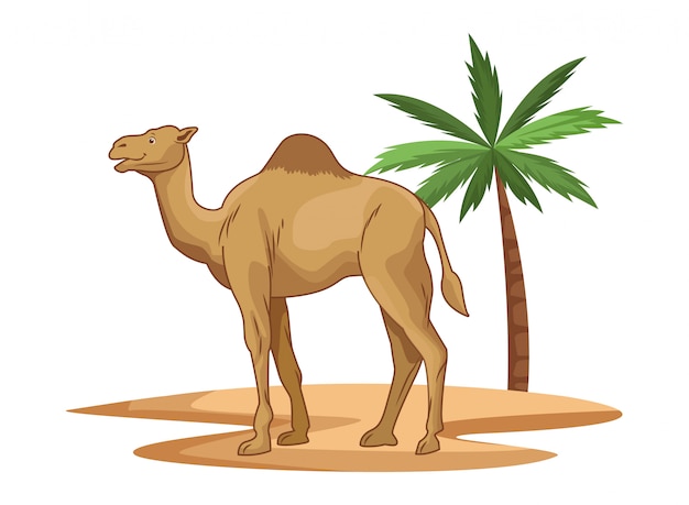 Download Free Camel In Desert With Palm Tree Cartoon Isolated Premium Vector Use our free logo maker to create a logo and build your brand. Put your logo on business cards, promotional products, or your website for brand visibility.