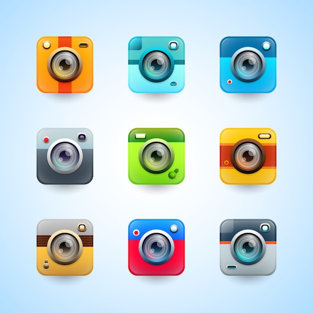 Download Free Vector | Camera app buttons