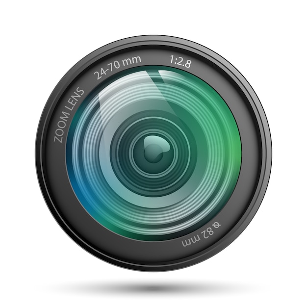 Premium Vector | Camera lens
