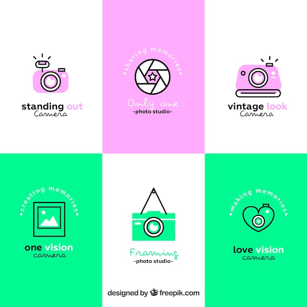 Download Free Download This Free Vector Camera Logo Collection Use our free logo maker to create a logo and build your brand. Put your logo on business cards, promotional products, or your website for brand visibility.