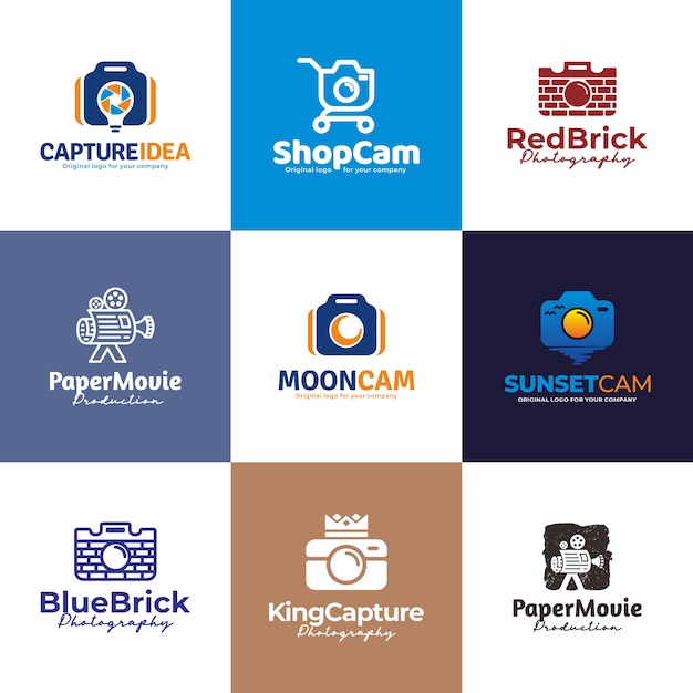 Download Free Camera Photography Logo Design Creative Unique Logo Design Use our free logo maker to create a logo and build your brand. Put your logo on business cards, promotional products, or your website for brand visibility.